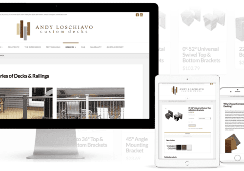 Construction Website Design Example With ECommerce