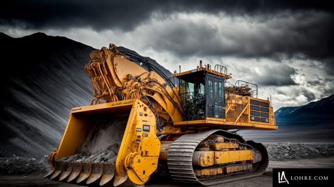 Construction And Mining Equipment Marketing Image - An Ai-created Image Of A Construction Machine On Tracks