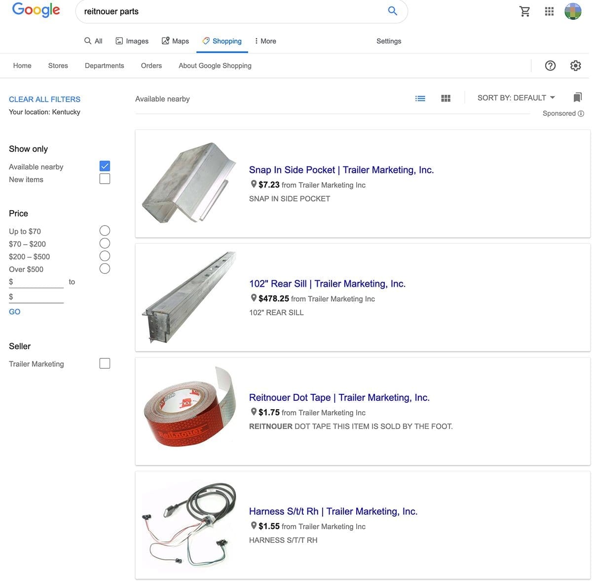 Google adwords shopping ads showing local Google Shopping Results
