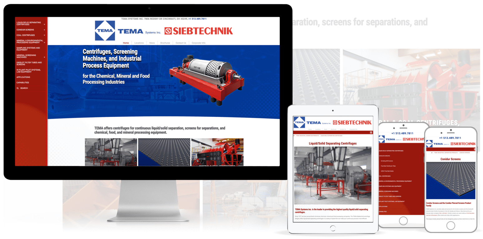 Industrial Centrifuges Website Design