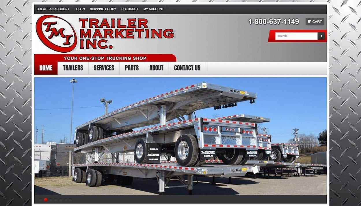 ECommerce Website for Trailer Marketing