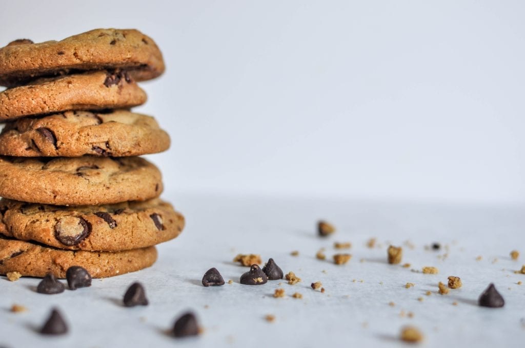 Third-Party Cookies, shown as an ordinary stack of chocolate chip cookies