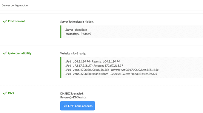 An SEO Scan for DNS and other confguration issues