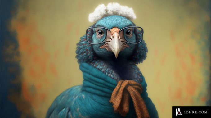 Don't Give Up Google Analytics Cold Turkey, Depicting A Turkey In A Winter Scarf