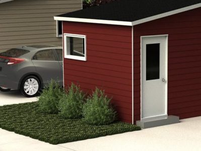 3D Construction Illustration Of A Neighborhood Built With Weatherproof Panels - Zoomed X 2/detail