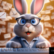 A Rabbit Typing Emails